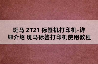 斑马 ZT21 标签机打印机-详细介绍 斑马标签打印机使用教程